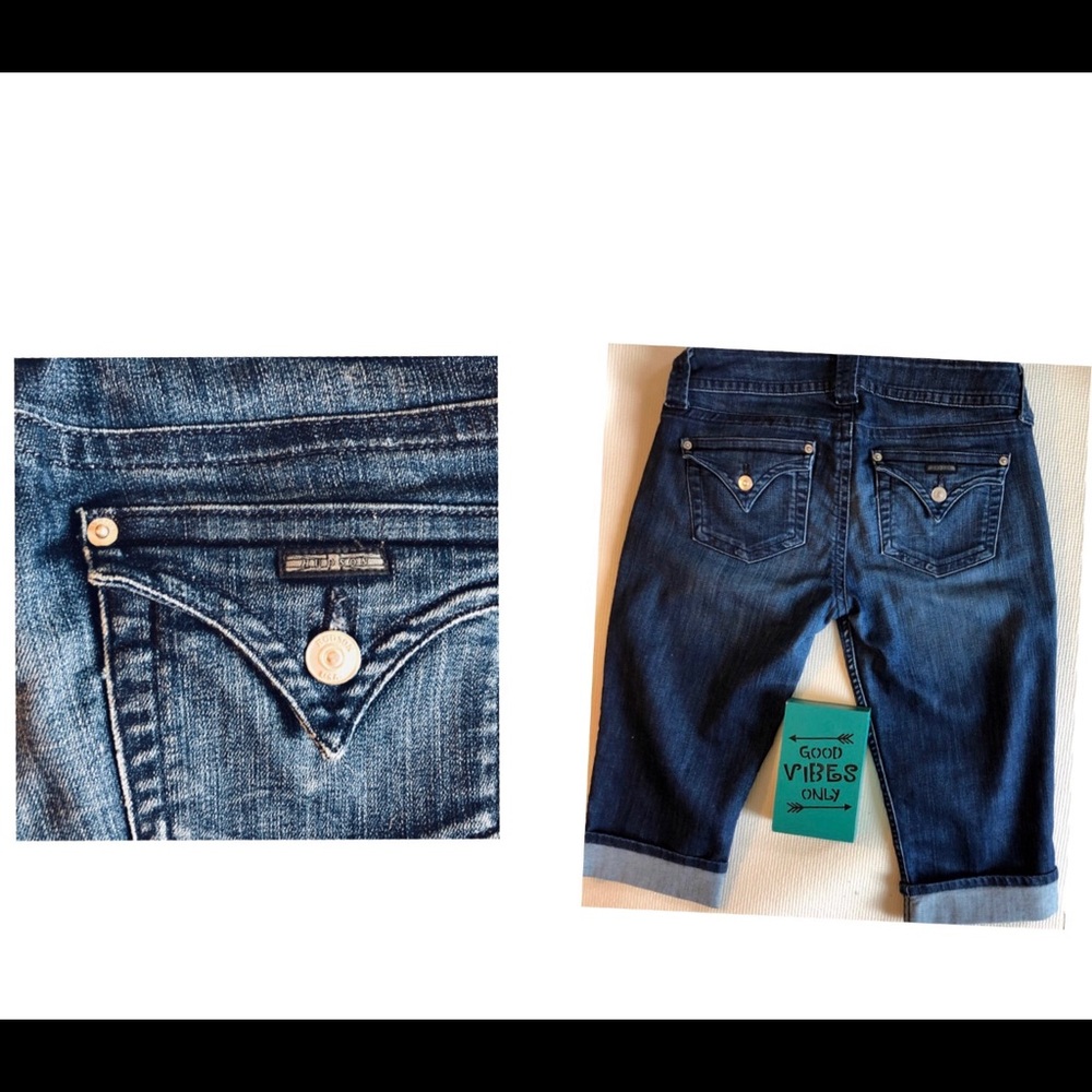 HUDSON CUFFED CROPPED CAPRI JEANS